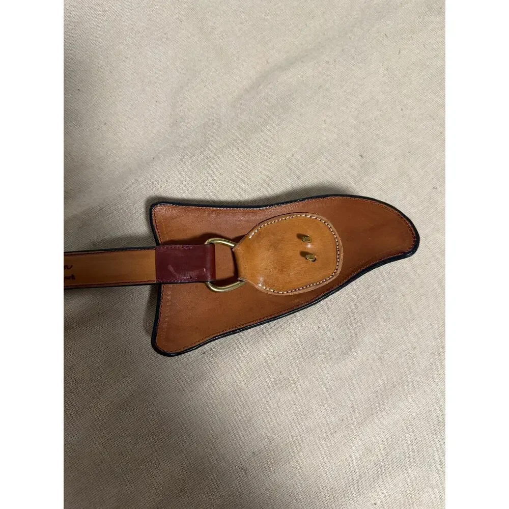 Vintage Fred Coen Boxing Groin Protector Belt Mens Small Brown Leather Cup Guard
